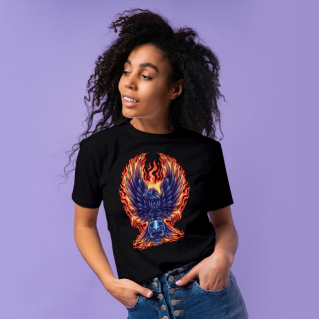 Fiery Eagle and Skull T-Shirt (Creator Uploaded)