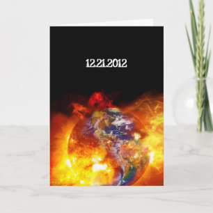 Fiery End of the World Apocalypse Card
