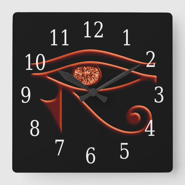 Fiery Eye Of Horus Clock (Front)