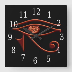 Fiery Eye Of Horus Clock