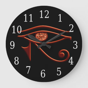 Fiery Eye Of Horus Clock