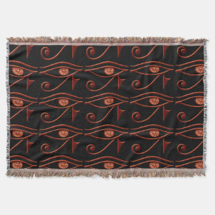 Fiery Eye Of Horus Throw Blanket