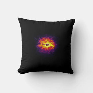 Fiery Eye Throw Pillow