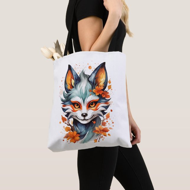 Fiery Feline Impression Tote Bag (Close Up)