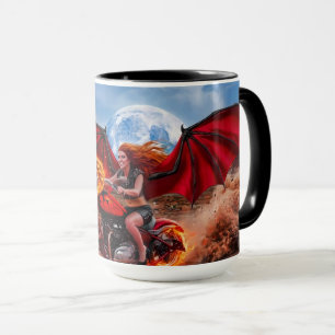 Fiery Foxlla Vampire Biker Babe Mug