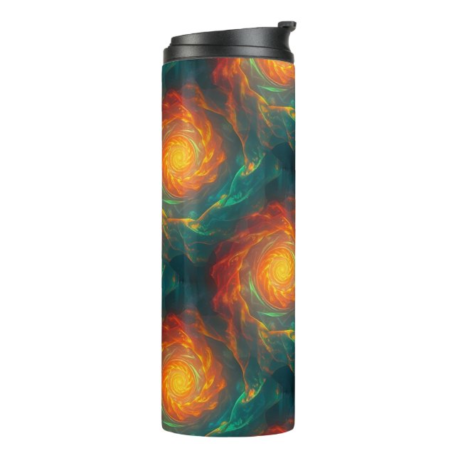 fiery fractals thermal tumbler (Rotated Left)