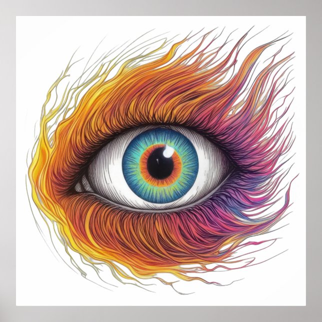 Fiery Gaze Poster (Front)