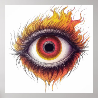 Fiery Gaze Poster