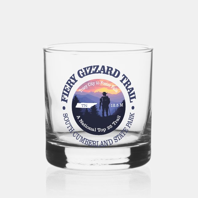 Fiery Gizzard Trail (rd2) Whiskey Glass (Front)