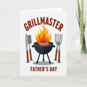 Fiery Grill Fathers Day Icon Card