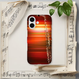 Fiery Jazz Saxophone iPhone 16 Case