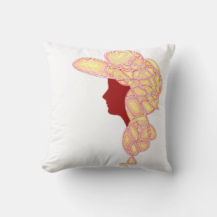Fiery Lady Throw Pillow