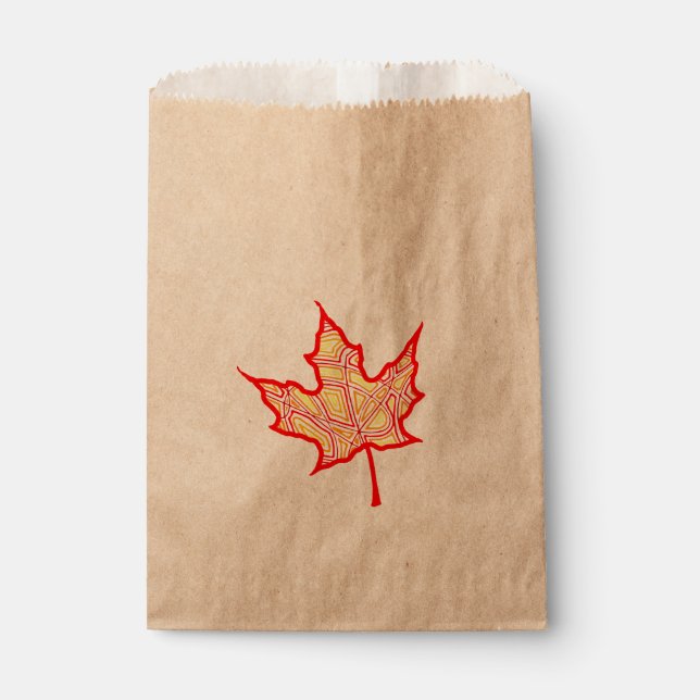Fiery Leaf Favour Bag (Front)