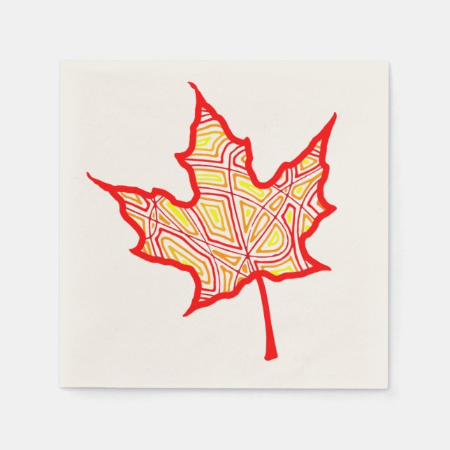 Fiery Leaf Napkin (Front)