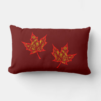 Fiery Leaves Lumbar Pillow