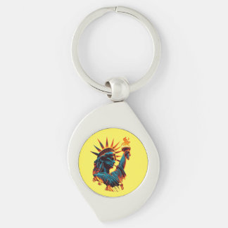 Fiery Liberty Keychain