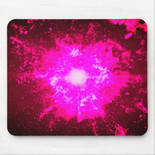  'Fiery Nebula' Sci-Fi Art Mousepad