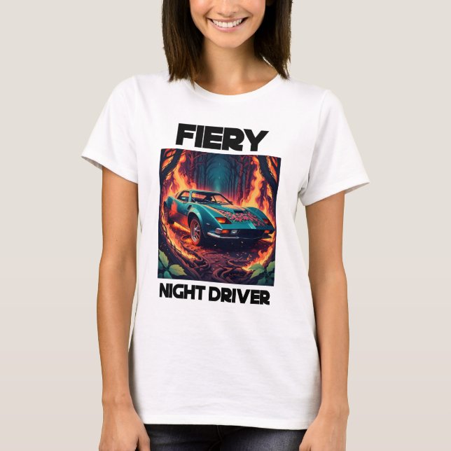 Fiery Night Driver T-Shirt (Front)
