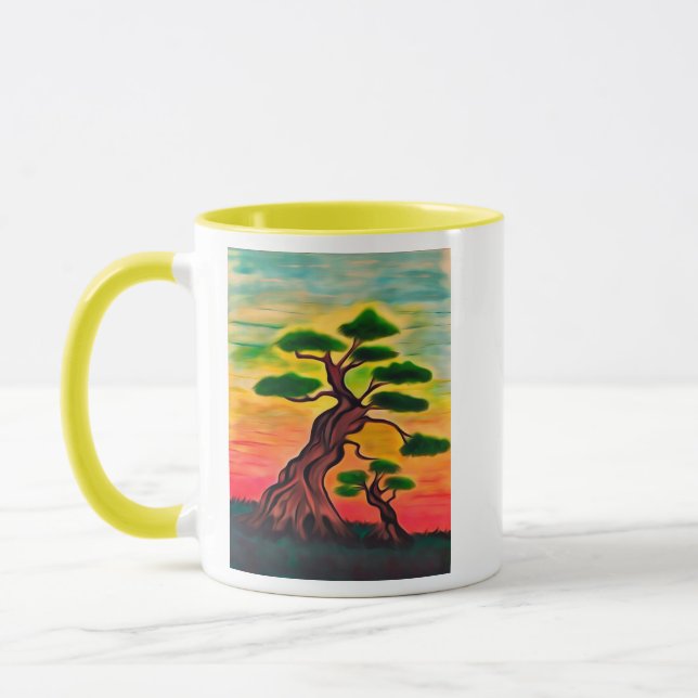 Fiery orange sky mug (Left)