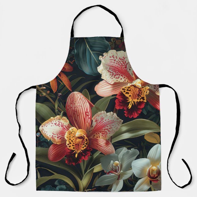  Fiery Orchid Spectrum Watercolor Apron (Front)