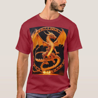 Fiery Ouroboros Dragon T-Shirt