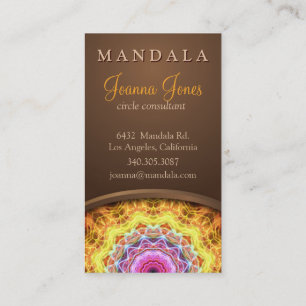 Fiery Passion Holistic Mandala Business Card