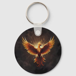 Fiery Phoenix Cushion Keychain