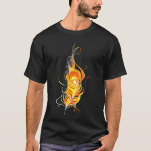 Fiery Phoenix Feathers Mythical Bird Rising From T T-Shirt