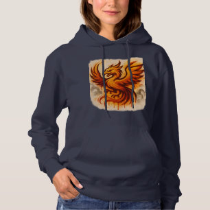 Fiery Phoenix Graffiti Flame Art Hoodie
