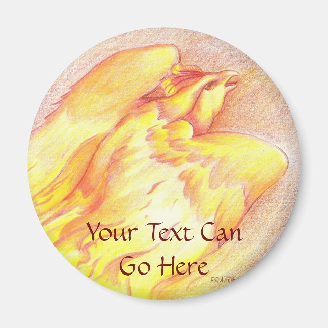 Fiery Phoenix Magnet (Front)