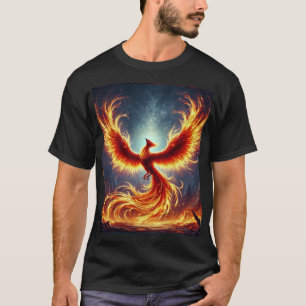  Fiery Phoenix Mythical Art T-Shirt 