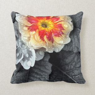 Fiery Primrose Throw Pillow