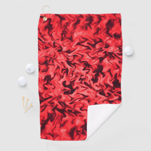 Fiery Red Golf Towel