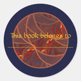 Fiery Red Moon Classic Round Sticker