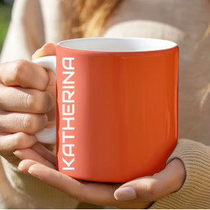 Fiery Red Solid Colour   Classic Personalized  Coffee Mug
