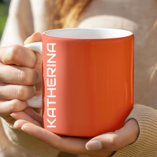 Fiery Red Solid Colour | Classic Personalized Coffee Mug
