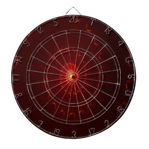 Fiery Red Sparkle Swirl Gradient Dartboard