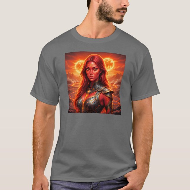 Fiery Redhead on a burning planet! T-Shirt (Front)