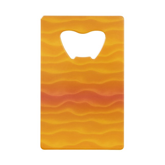 Fiery Sand Dunes Abstract Credit Card Bottle Opener (Front)