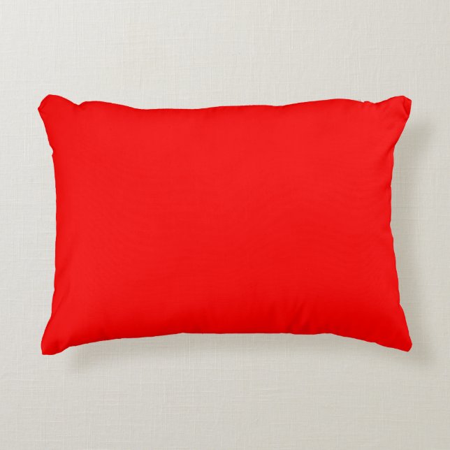 Fiery Scarlet Red Palette Accent Pillow (Front)