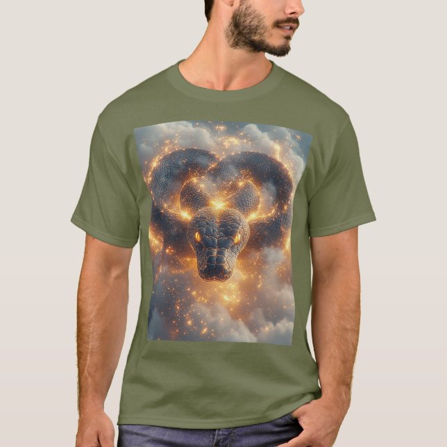 Fiery Serpent with Dynamic Energy T-Shirt (Front)