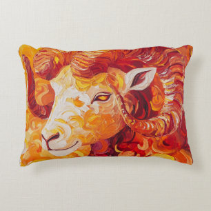 Fiery Solar Capricorn Spirit Accent Pillow