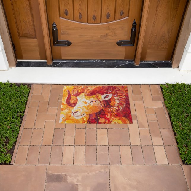 Fiery Solar Capricorn Spirit Doormat (Outdoor)