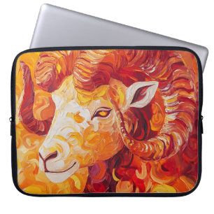 Fiery Solar Capricorn Spirit Laptop Sleeve