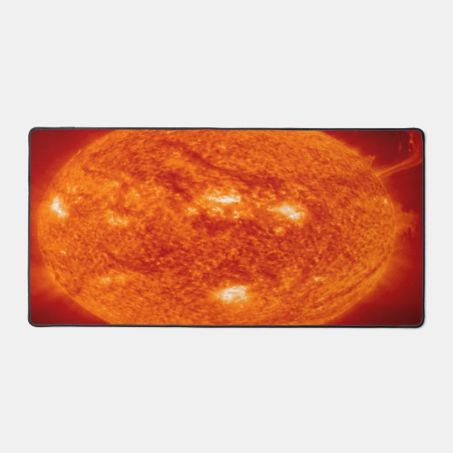 Fiery Star Burning Surface Outer Space Theme Desk Mat (Front)