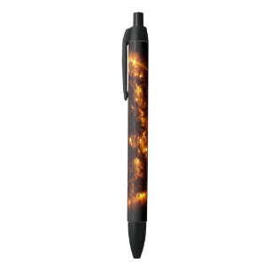 Fiery Sun Corona Solar System Astronomy Black Ink Pen