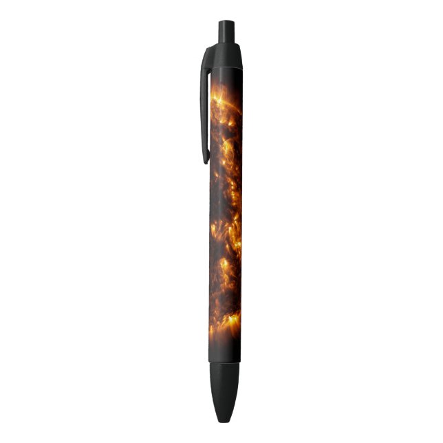 Fiery Sun Corona Solar System Astronomy Black Ink Pen (Top (Vertical))