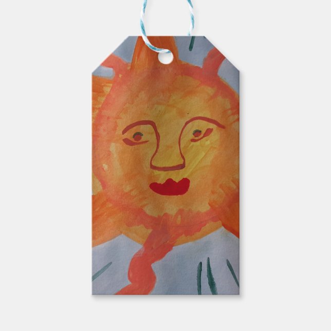 Fiery Sun Gift Tag (Front)
