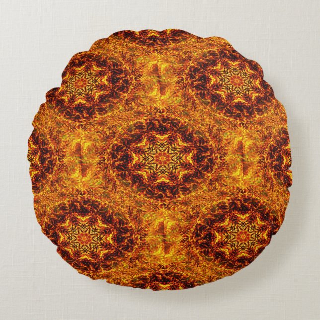Fiery Suns..... Round Pillow (Front)