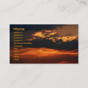 Fiery Sunset Business Card